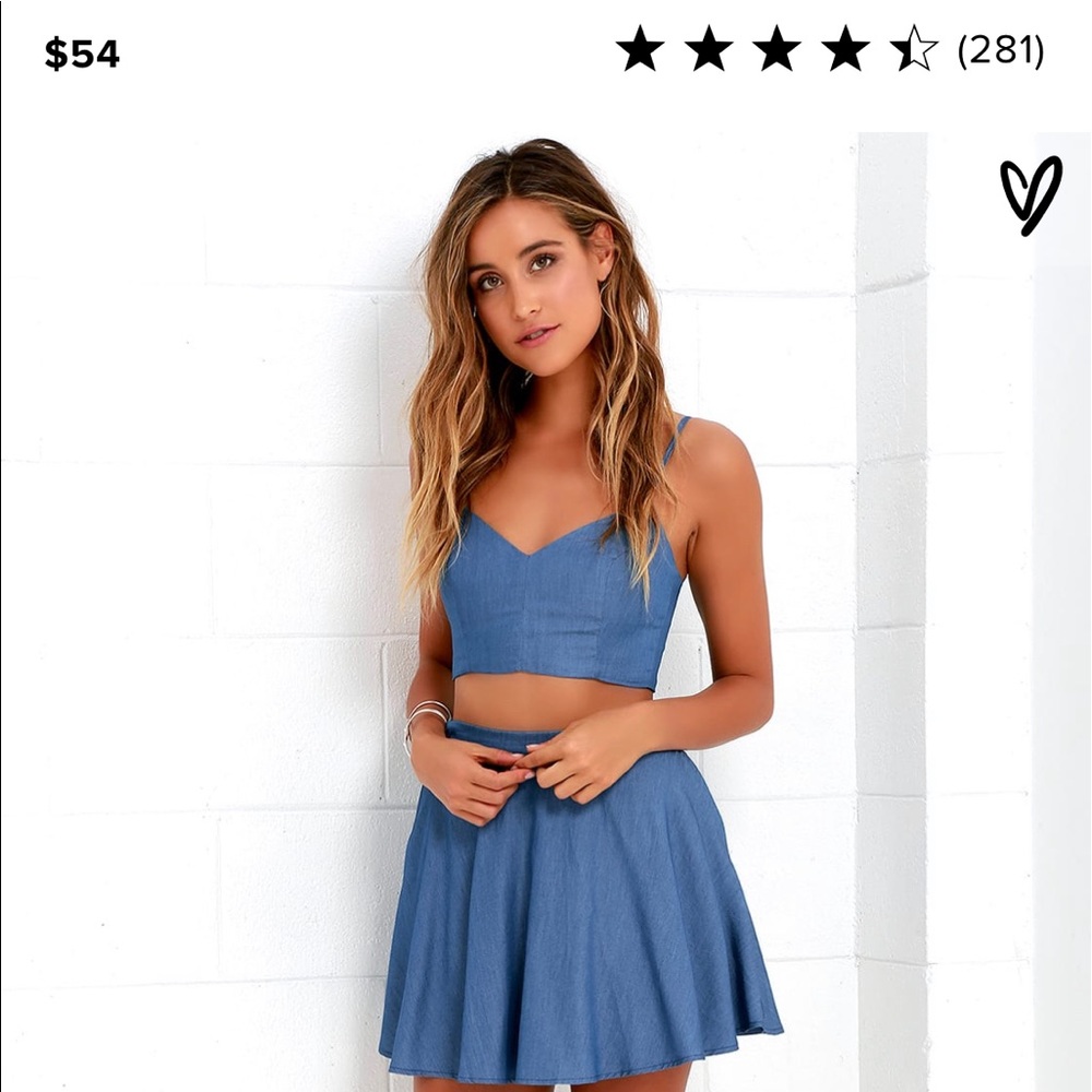 Lulu’s Blue Chambray Two-Piece Dress